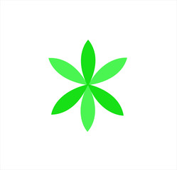 vector logo of green floral