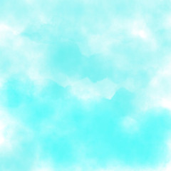 Abstract watercolor background turquoise blue