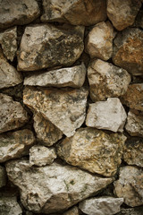 Unique retaining rock wall texture