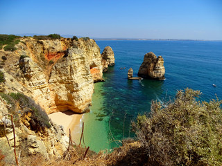 Felsformation an der Algarve, Portugal