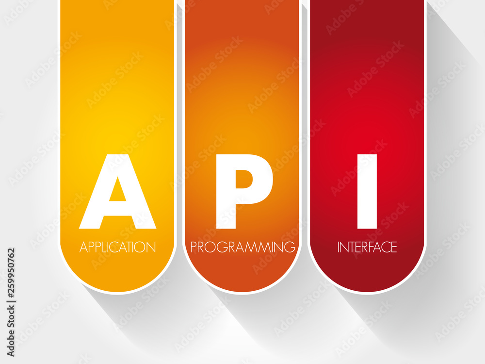  api - application programming interface acronym, technology concept background