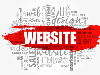 Fototapeta premium WEBSITE word cloud collage, business concept background