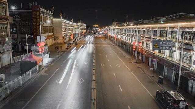 Time lapse of Lhasa traffic, Tibet