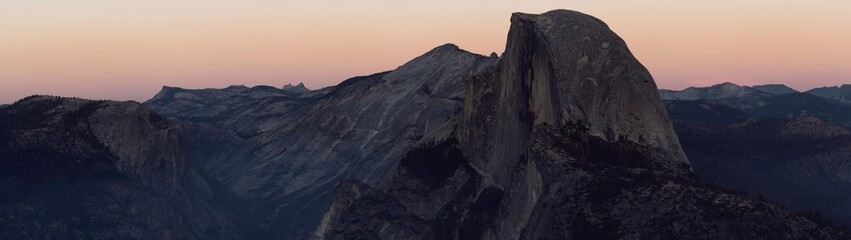 Half Dome at sunset in Yosemite National Park