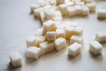 Sugar on a white background