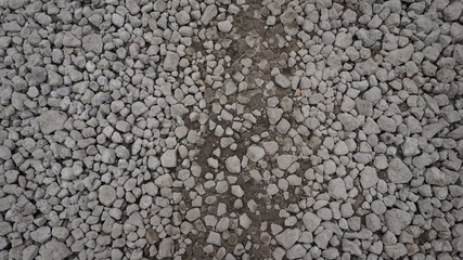 road texture of gravel