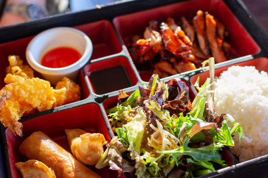 Bento box in a Japanese restaurant.