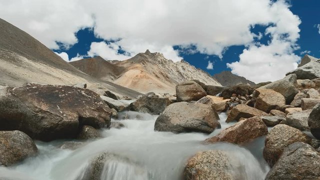Mountain creek on Kailash Mount, Kora Tibet 