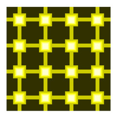 Obraz premium seamless pattern with yellow square grid on black background