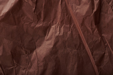 Brown wrinkled packing paper