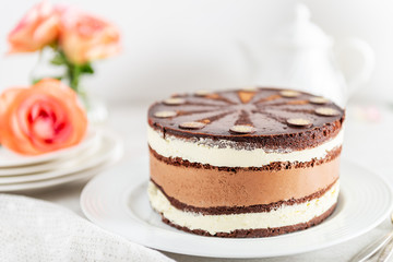 Dessert Menu Belgian Chocolate Layered Gateau