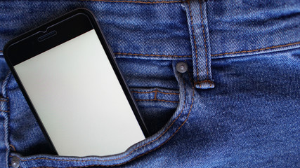 phone in jeans pants, picture, wallpaper, background