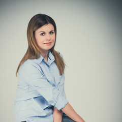 young smiling business woman portrait