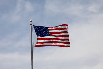 US American Flag in the Wind