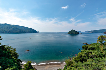 Fototapeta na wymiar Ubejima (Ube island) in Fukui prejecture, Japan