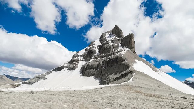 Moving clouds and blue sky over Kailash Mount , west mirror Dharma King Norsang kora Time lase