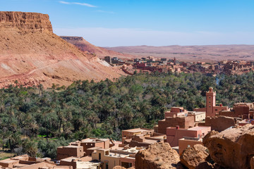 Oasis of Tinerhir near Todra Gorge in Morocco