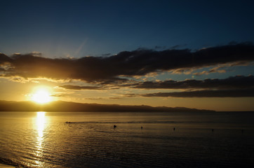 Sunrise Photographed by the Sea Cagliari Sardinia Tourism
