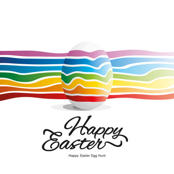 Happy Easter egg colorful abstract modern gradient background