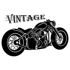 vector illustration of a vintage motorcycle