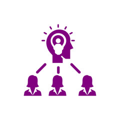 business team, creative team, lady team , group work , members, business creative team dark violet  color  icon