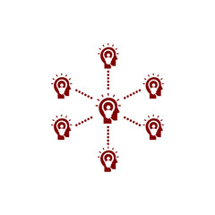 business team, creative team, lady team , group work , members, business creative team maroon color  icon