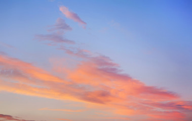 Sky near Orosei. Province of Nuoro. Sardinia island. Italy