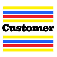 CUSTOMER stamp on white