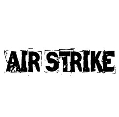 AIR STRIKE stamp on white