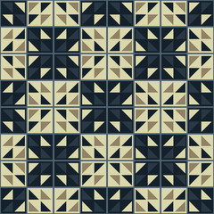 Geometric tiles seamless pattern