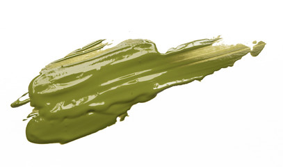 Natural green clay facial mask isolated on a white background