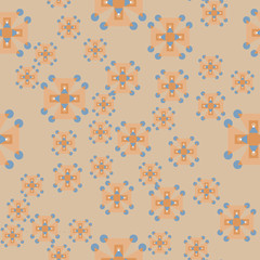 Geometric crosses seamless pattern