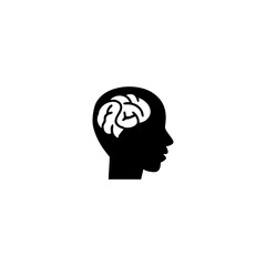 Male brain icon logo