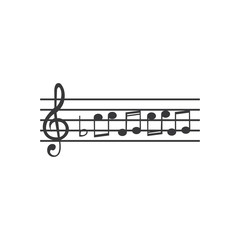 Musical notes icon logo