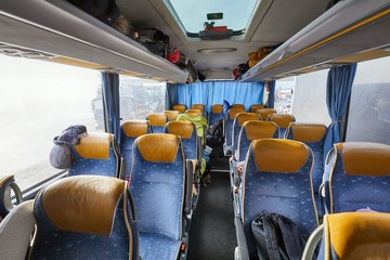 Bus interior seats