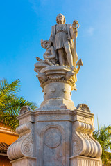 Obraz premium Plaza de La Aduana Centro Historico aera of Cartagena de los indias Bolivar in Colombia South America