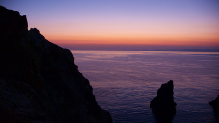 夕暮れの海