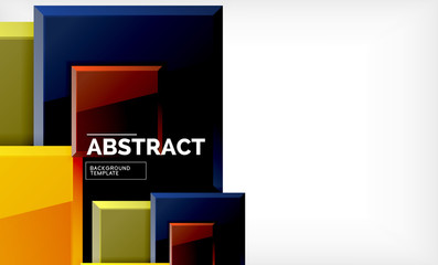 Square abstract background, glossy geometric design