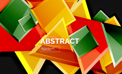 Squares and triangles geometrical background