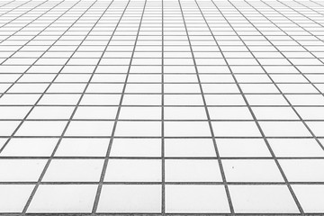 Outdoor white stone tile floor texture and background