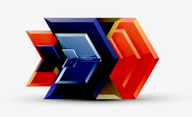 Abstract glossy techno arrows background