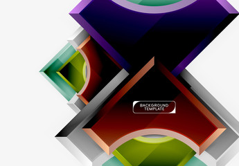 Geometrical 3d shapes background