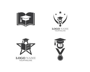 book,paper,document logo,icon of education Template vector illustration