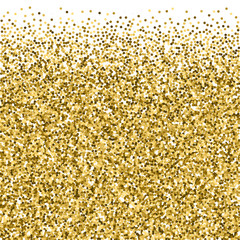 Round gold glitter luxury sparkling confetti. Scat