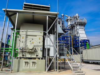 Gas turbine generator systems in Combined-Cycle Co-Generation Power Plant.
