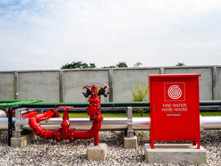 Fire extinguisher equipment in power plant.
