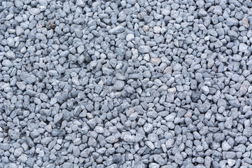 Pile of small stone for sidewalk.