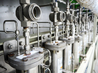 Direction flow equipment in sampling room of power plant.