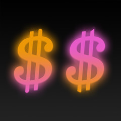 sign on black background