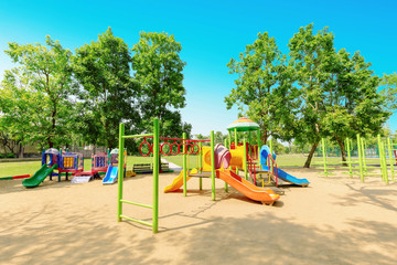 Children playground in the park - 259984326